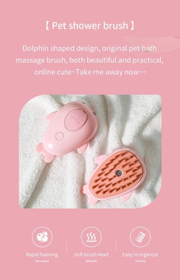 3-in-1 Rechargeable Pet Steam Brush