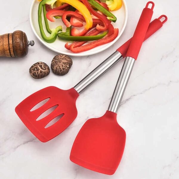 Silicone Utensils Stainless Steel Handles